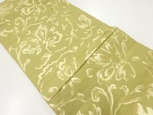 アンティーク　花唐草模様織出し袋帯（材料）